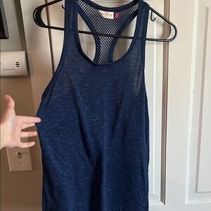 SO Women's Dark Blue Mesh Racerback Tank Top
